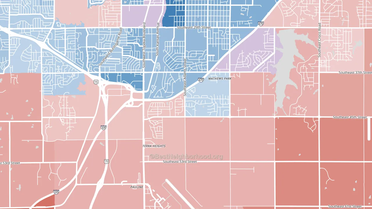 66609, KS block-group political-lean map