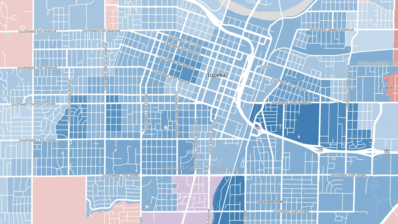 66612, KS block-group political-lean map