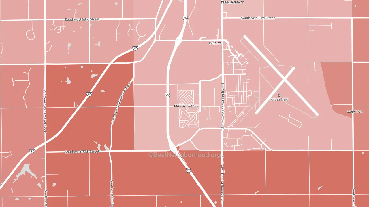 66619, KS block-group political-lean map