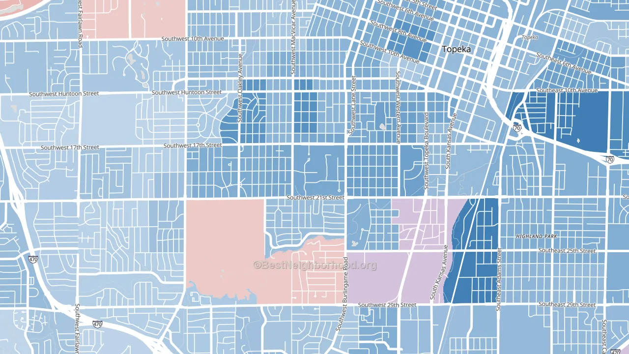 66621, KS block-group political-lean map