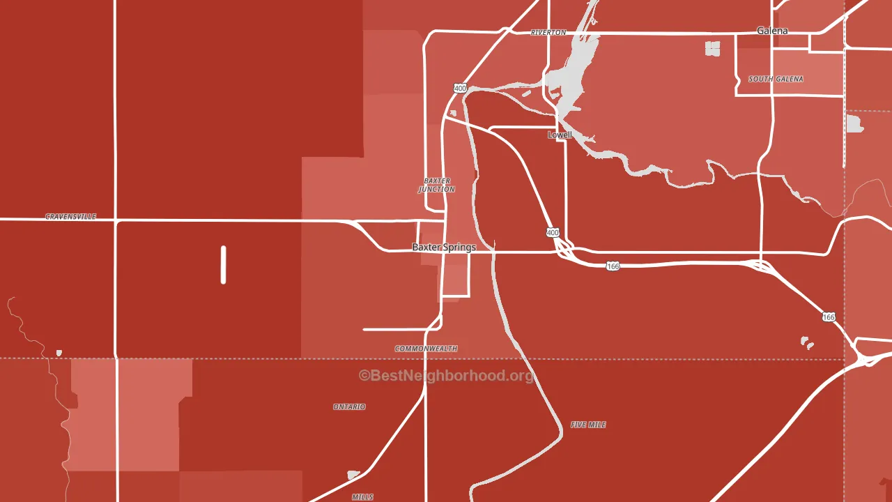 66713, KS block-group political-lean map