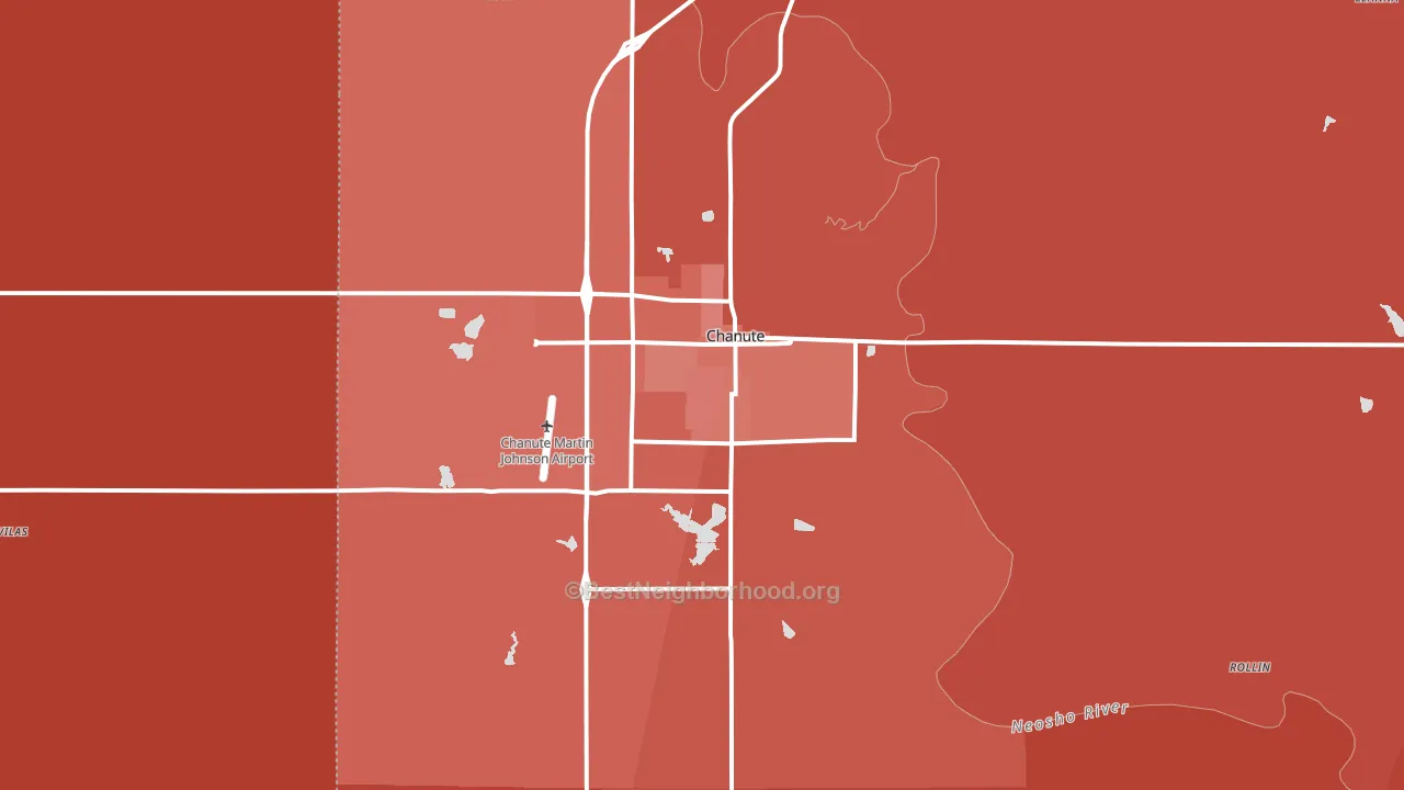 66720, KS block-group political-lean map