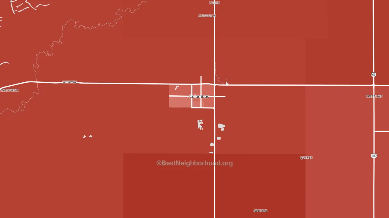 66725, KS block-group political-lean map