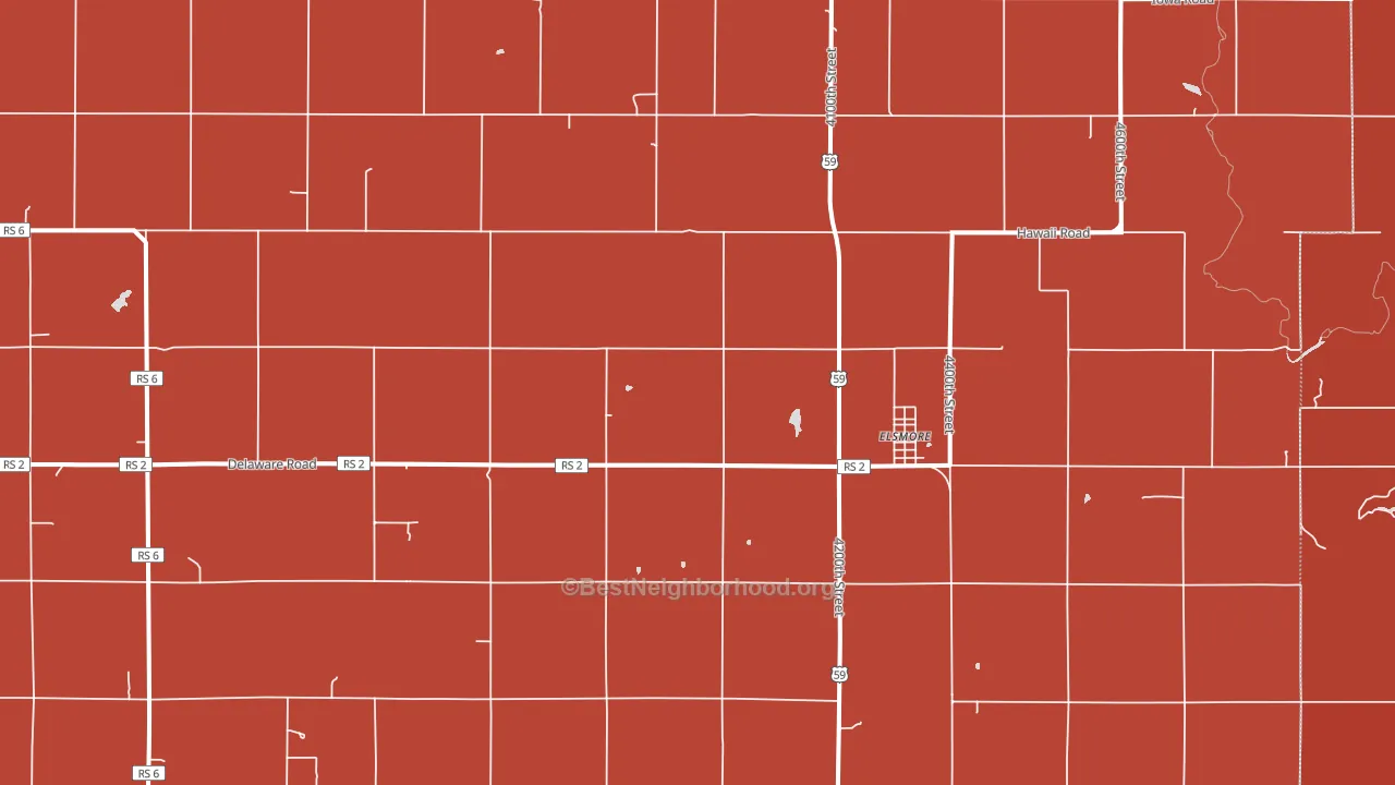 66732, KS block-group political-lean map