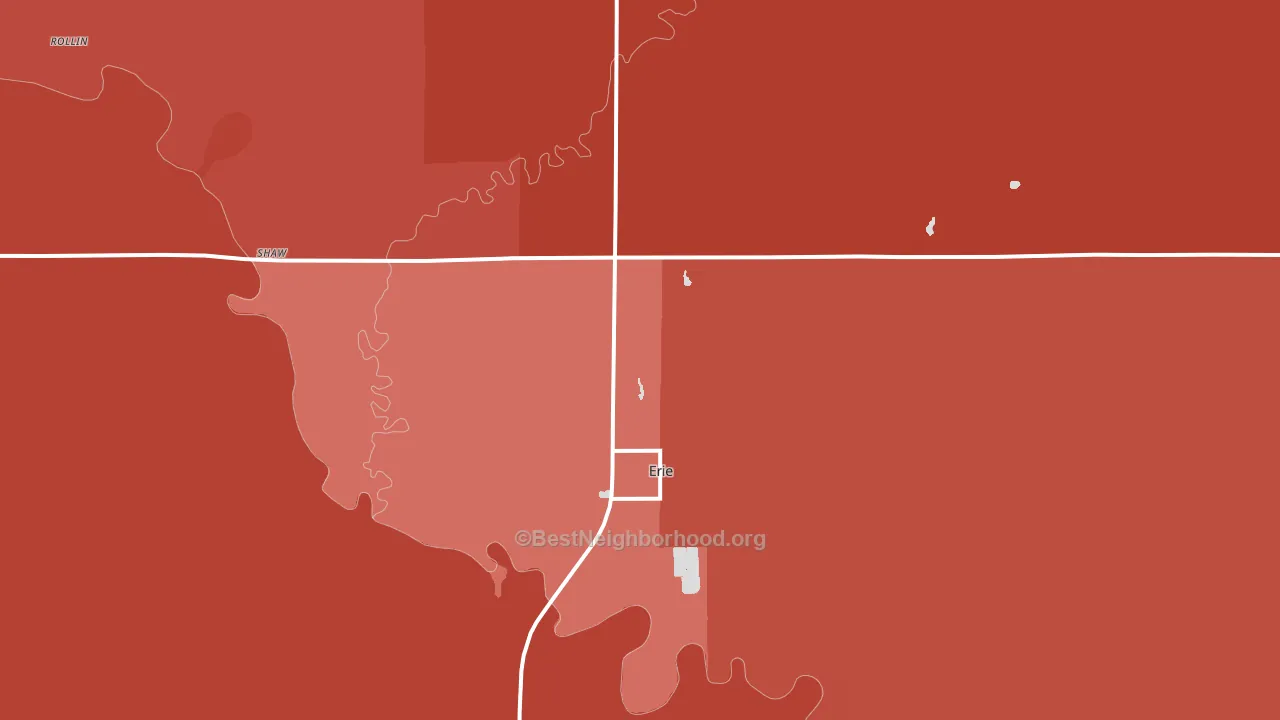 66733, KS block-group political-lean map