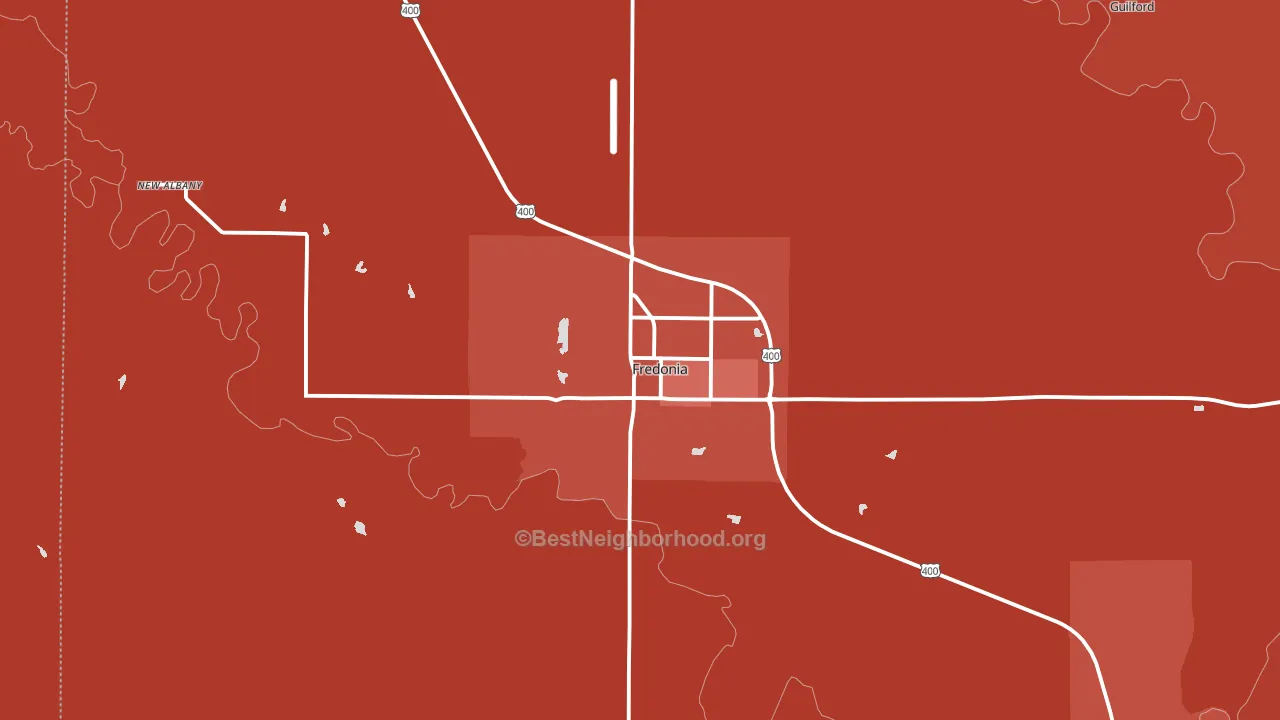 66736, KS block-group political-lean map