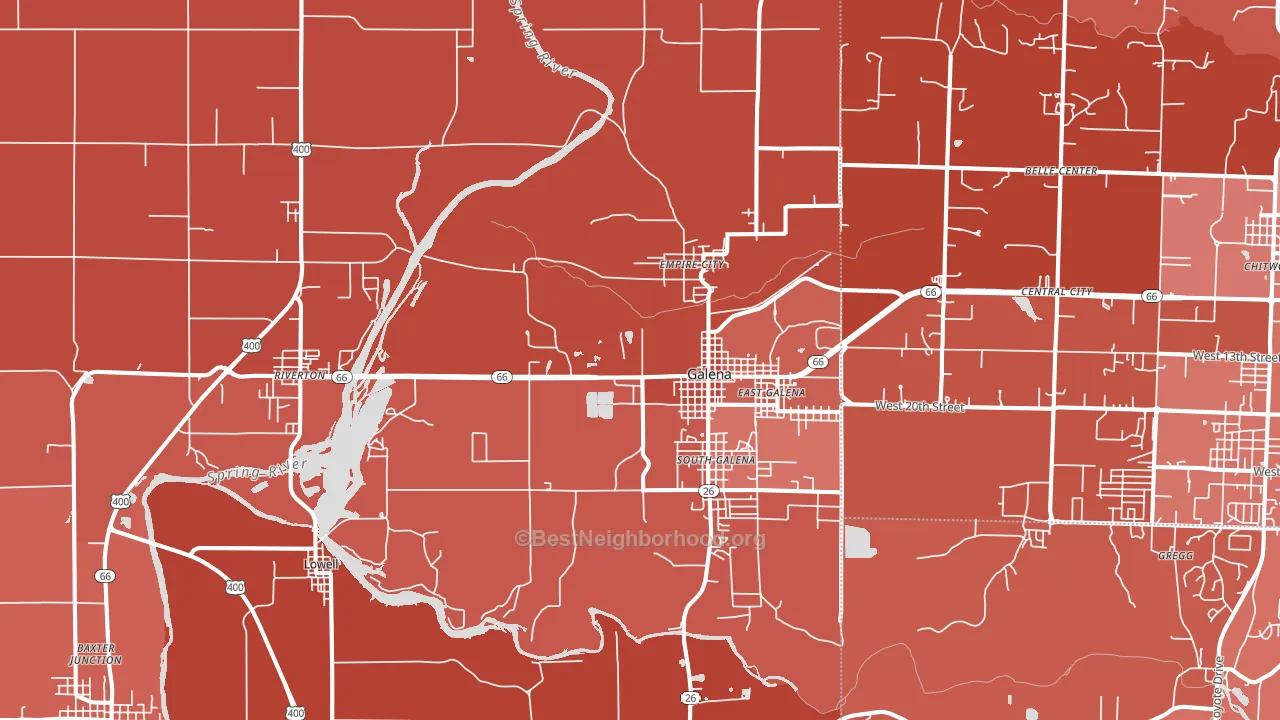 66739, KS block-group political-lean map