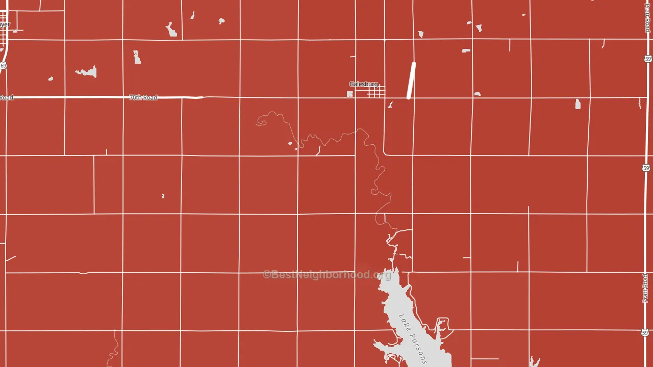 66740, KS block-group political-lean map