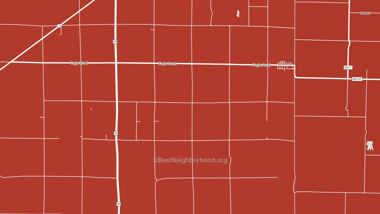 66741, KS block-group political-lean map