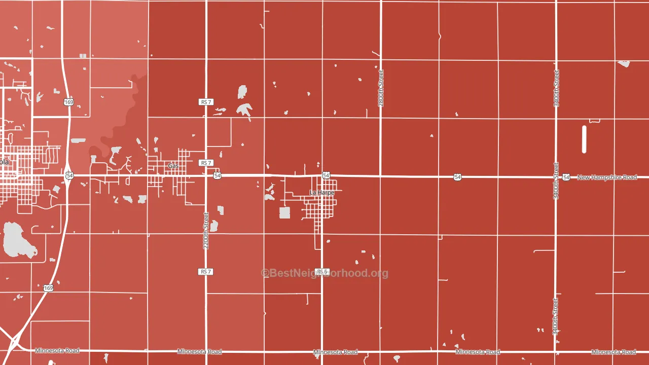66751, KS block-group political-lean map