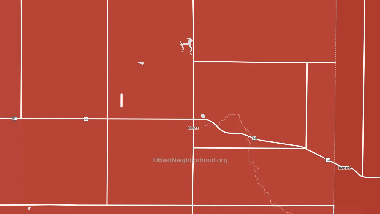 66755, KS block-group political-lean map