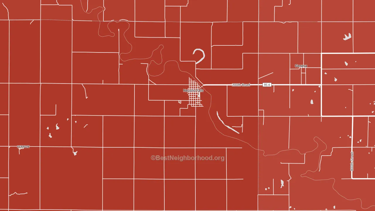 66758, KS block-group political-lean map