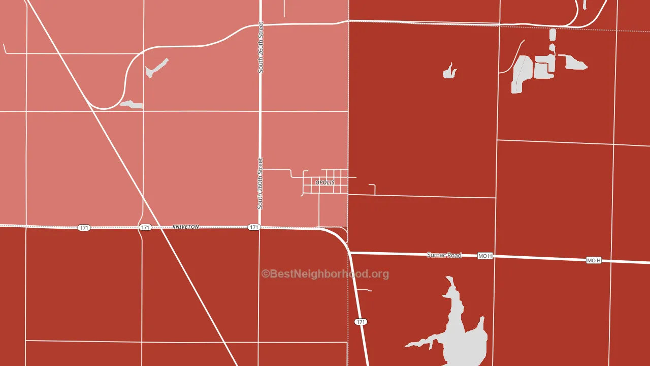 66760, KS block-group political-lean map