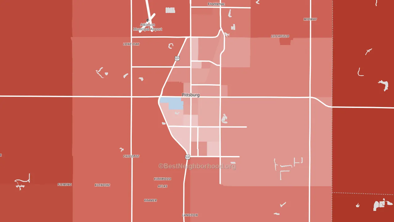 66762, KS block-group political-lean map