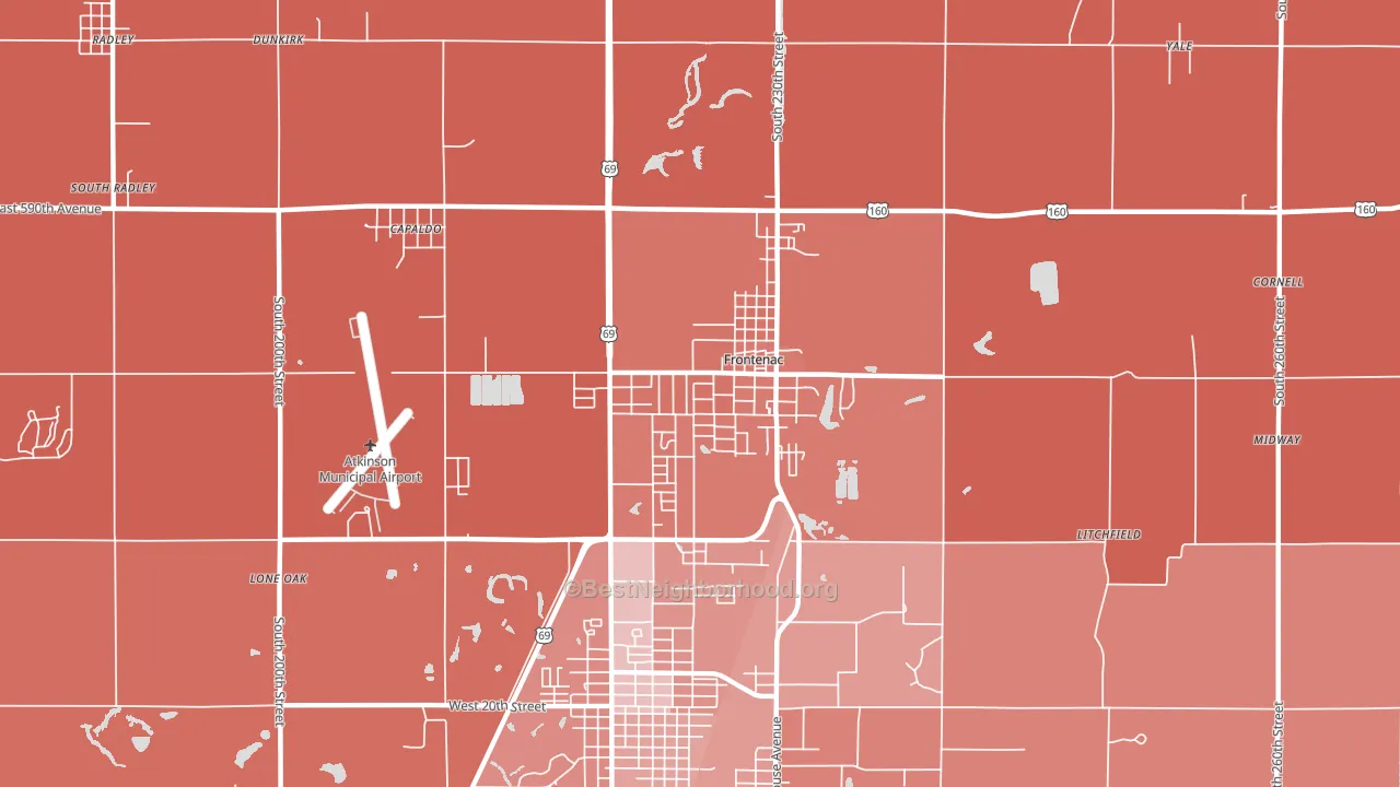 66763, KS block-group political-lean map