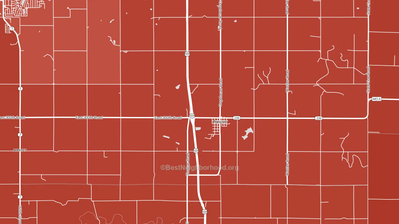 66767, KS block-group political-lean map