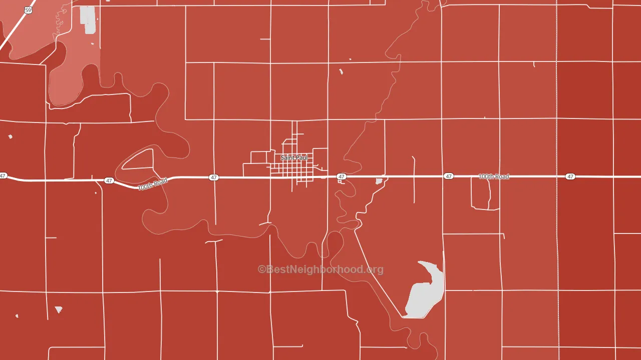 66771, KS block-group political-lean map