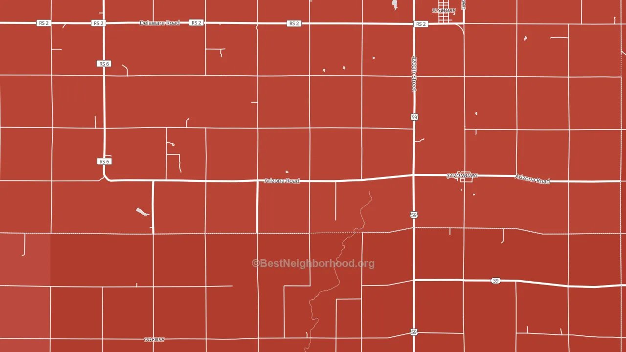 66772, KS block-group political-lean map