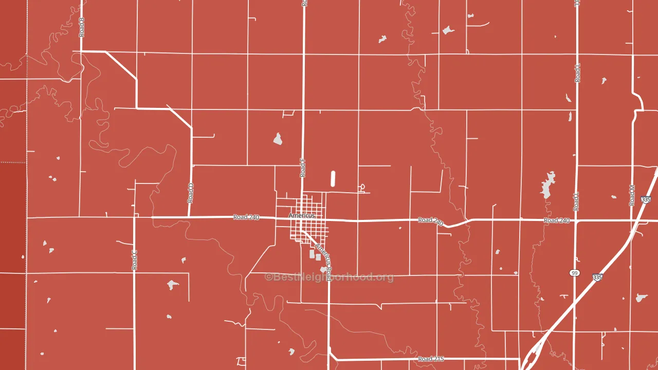 66835, KS block-group political-lean map