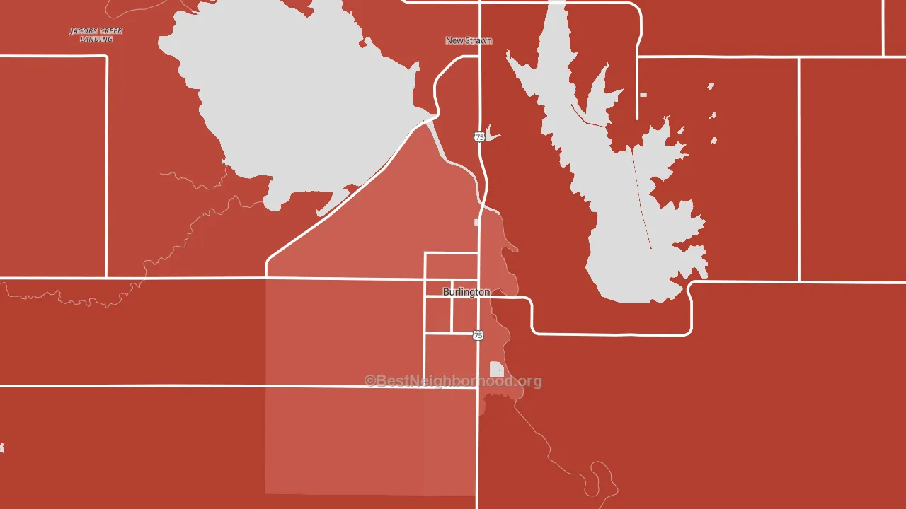 66839, KS block-group political-lean map