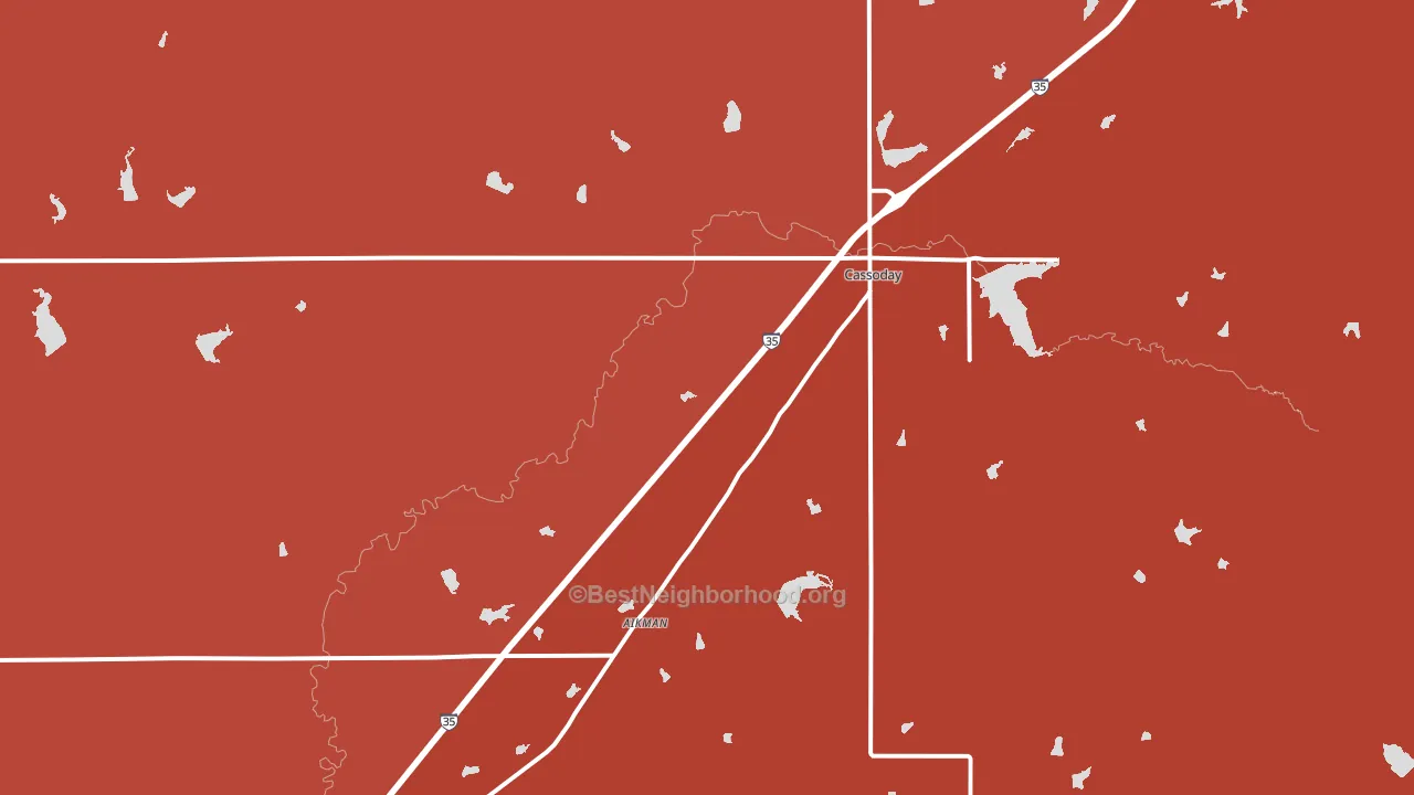 66842, KS block-group political-lean map