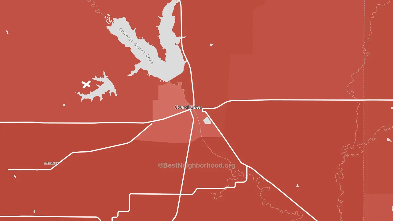 66846, KS block-group political-lean map