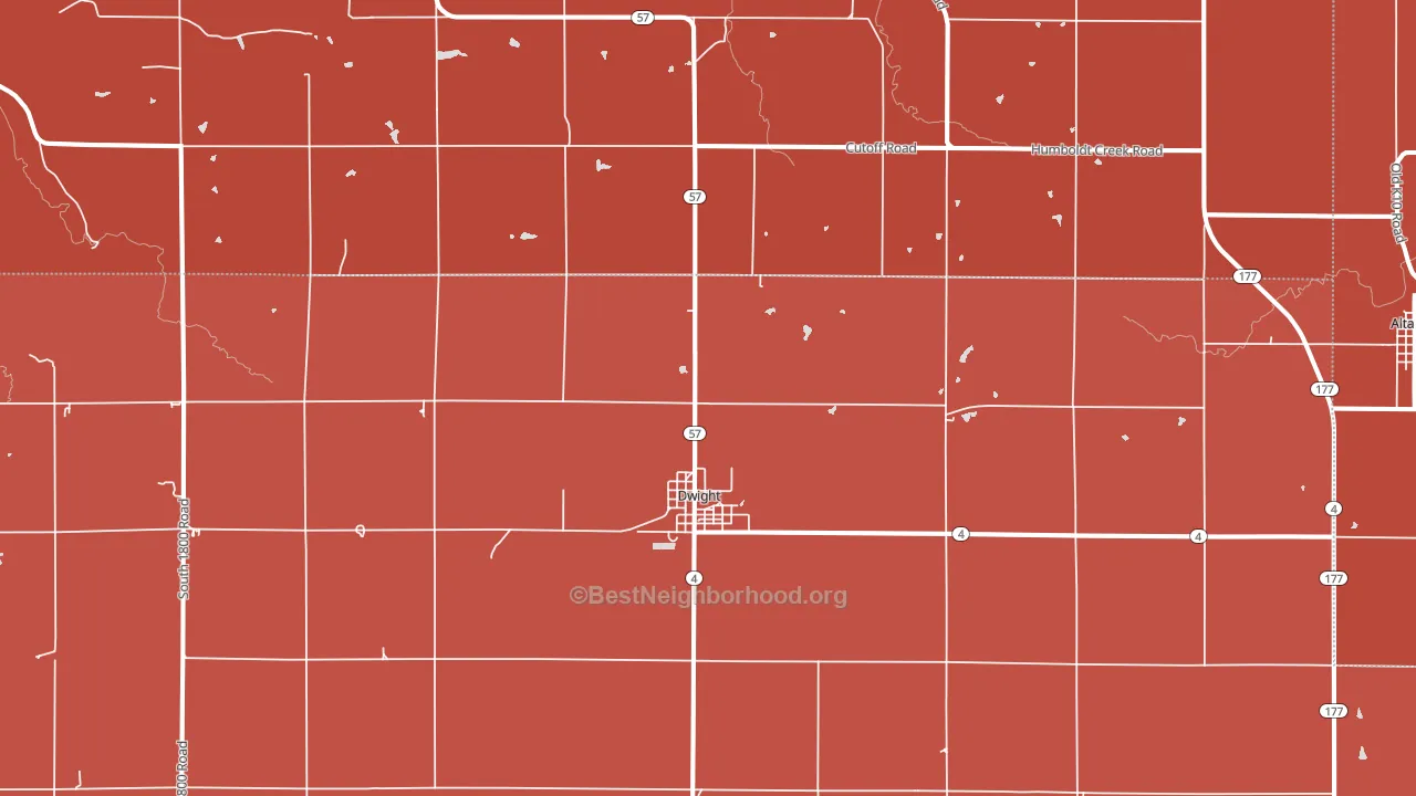 66849, KS block-group political-lean map