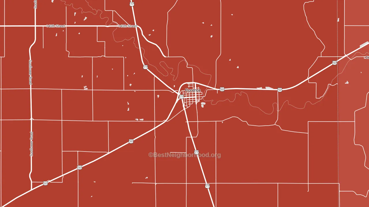 66851, KS block-group political-lean map