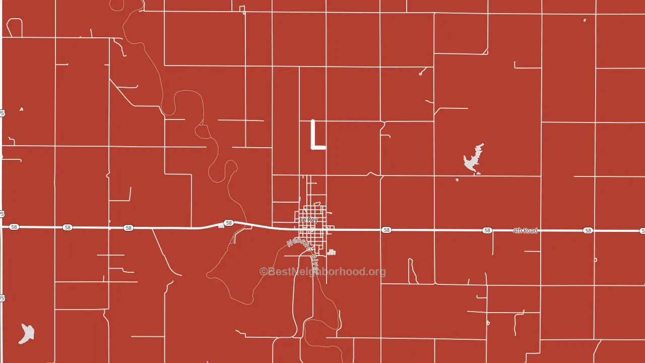 66857, KS block-group political-lean map
