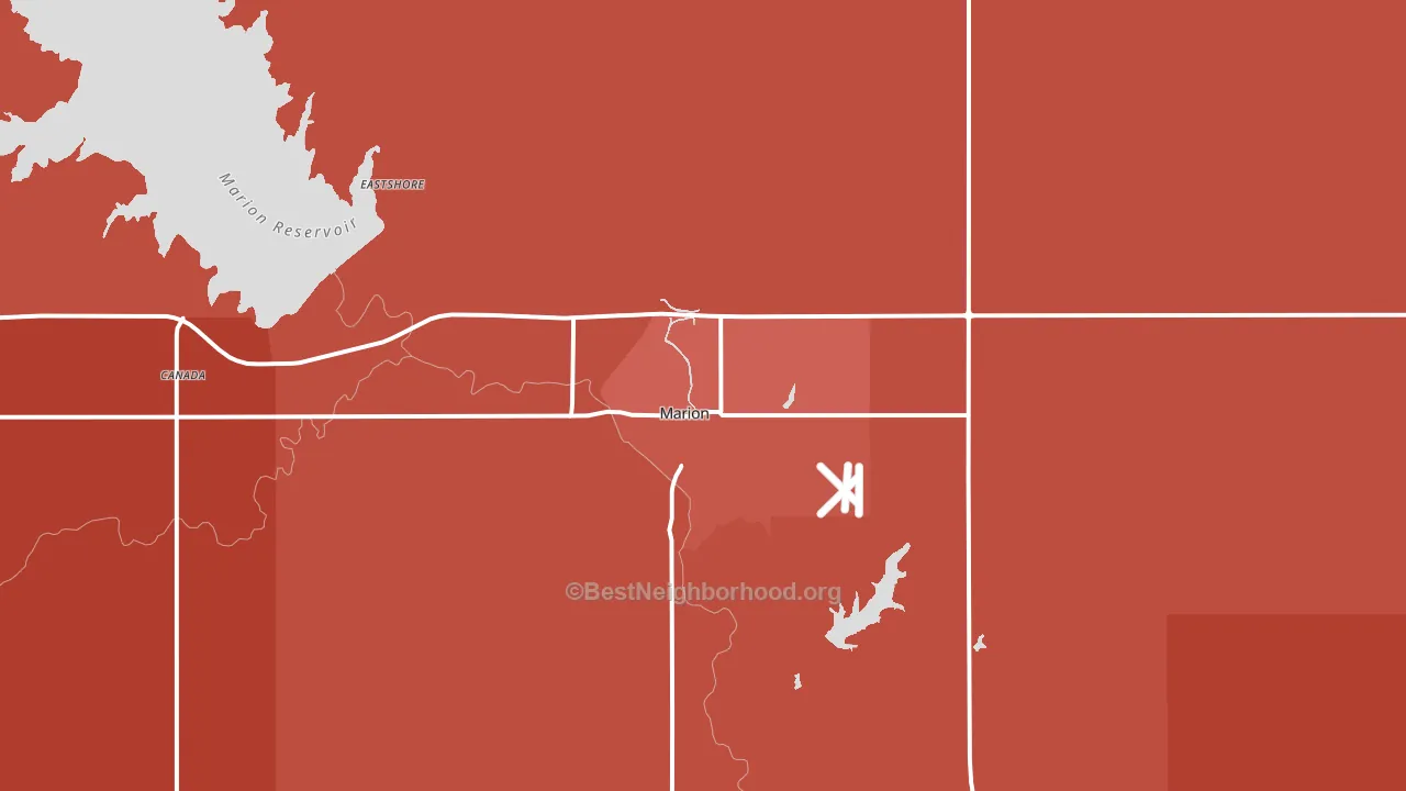 66861, KS block-group political-lean map