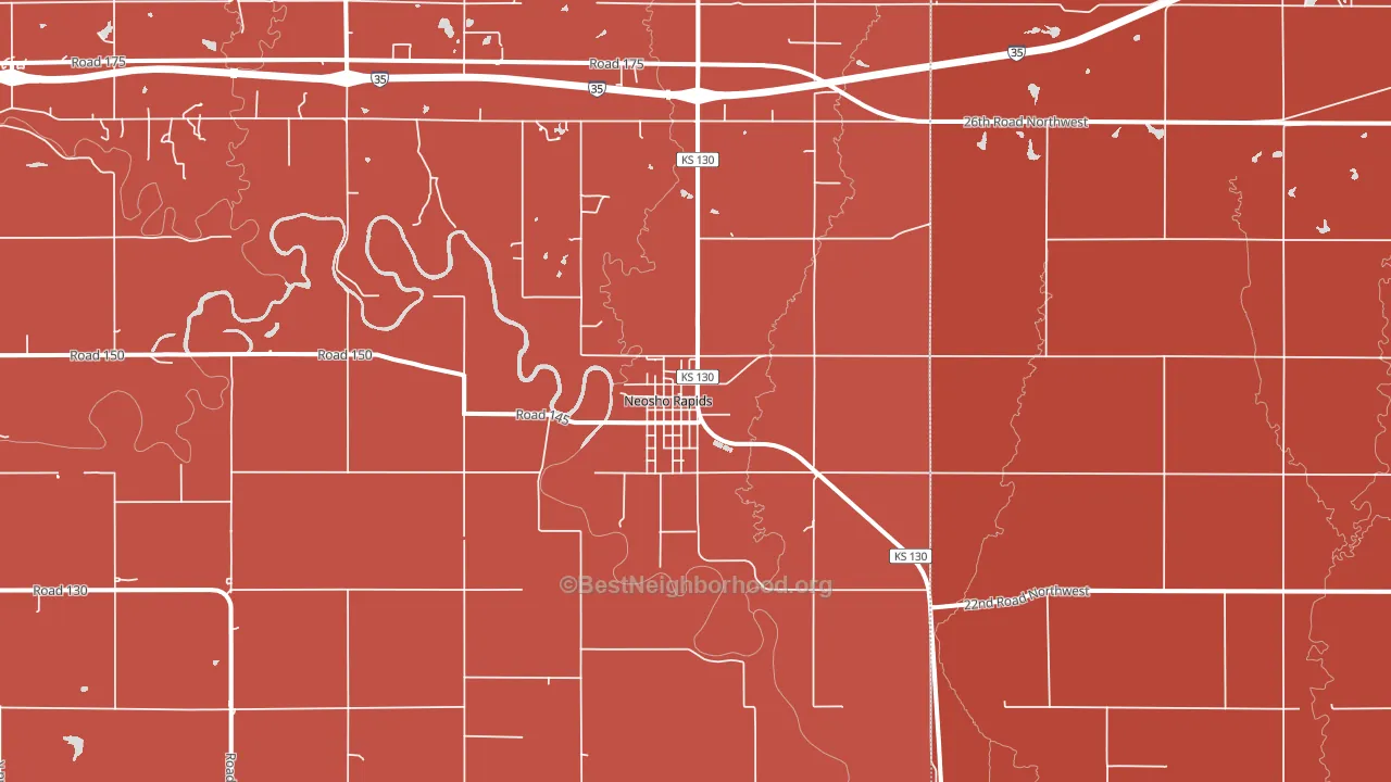 66864, KS block-group political-lean map