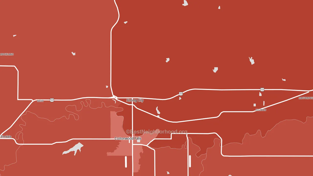 66869, KS block-group political-lean map