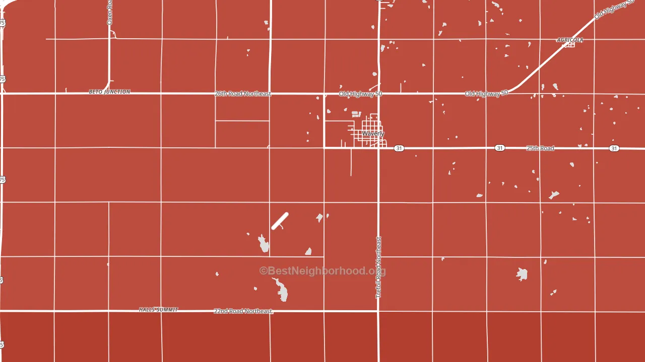66871, KS block-group political-lean map