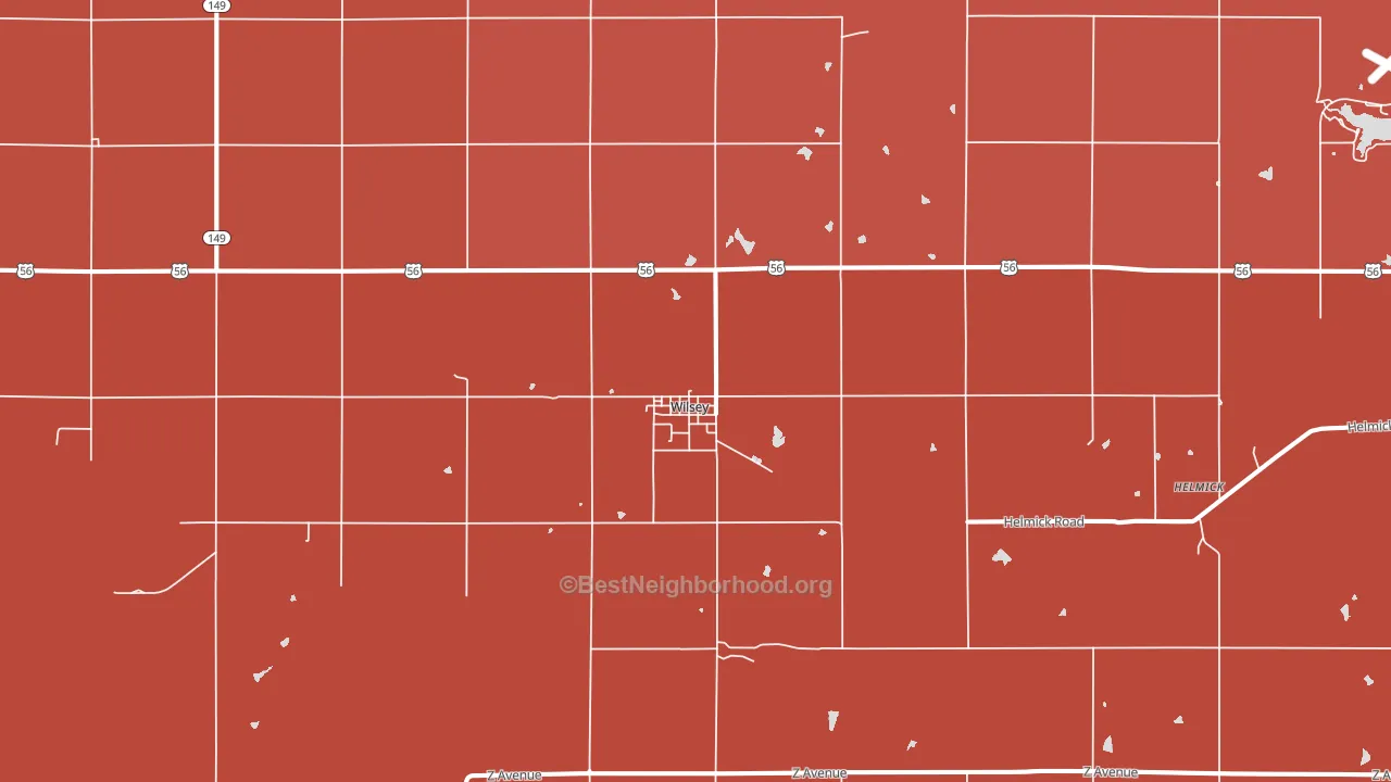 66873, KS block-group political-lean map
