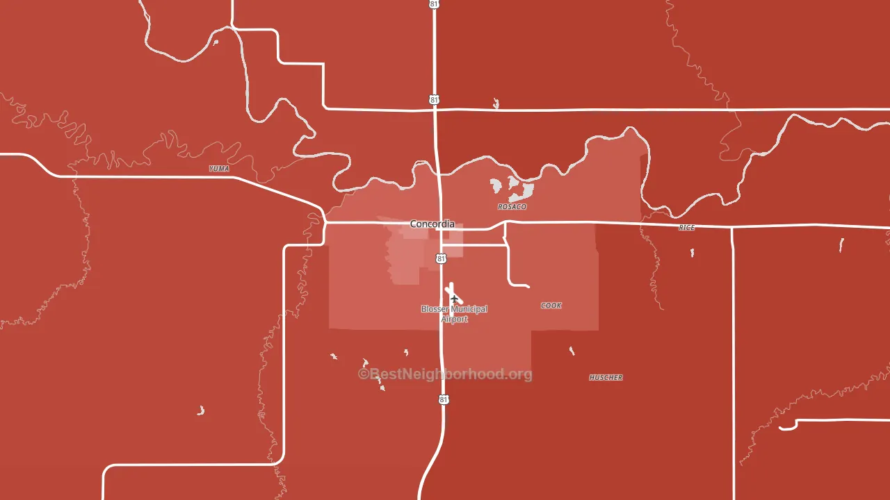 66901, KS block-group political-lean map