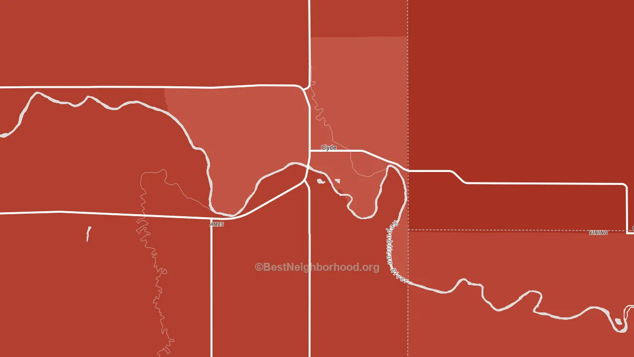 66938, KS block-group political-lean map