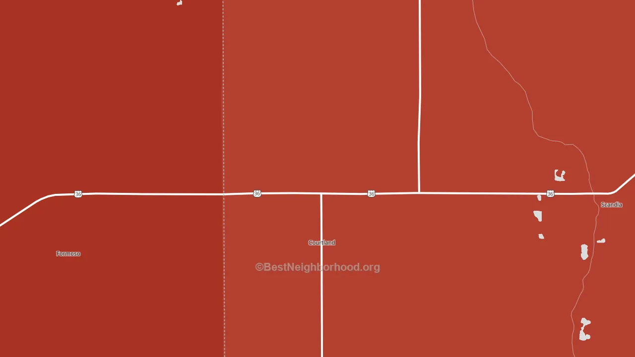 66939, KS block-group political-lean map