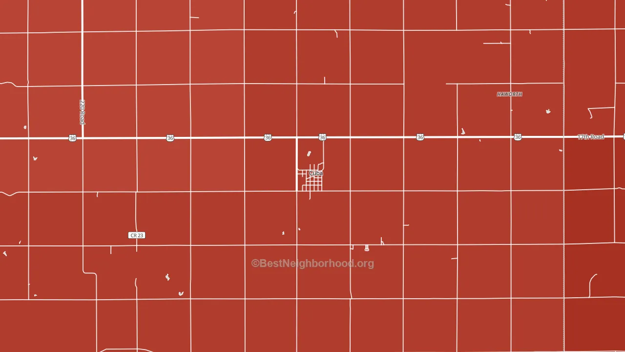 66940, KS block-group political-lean map