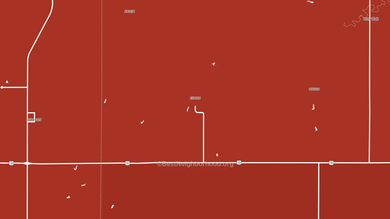 66941, KS block-group political-lean map