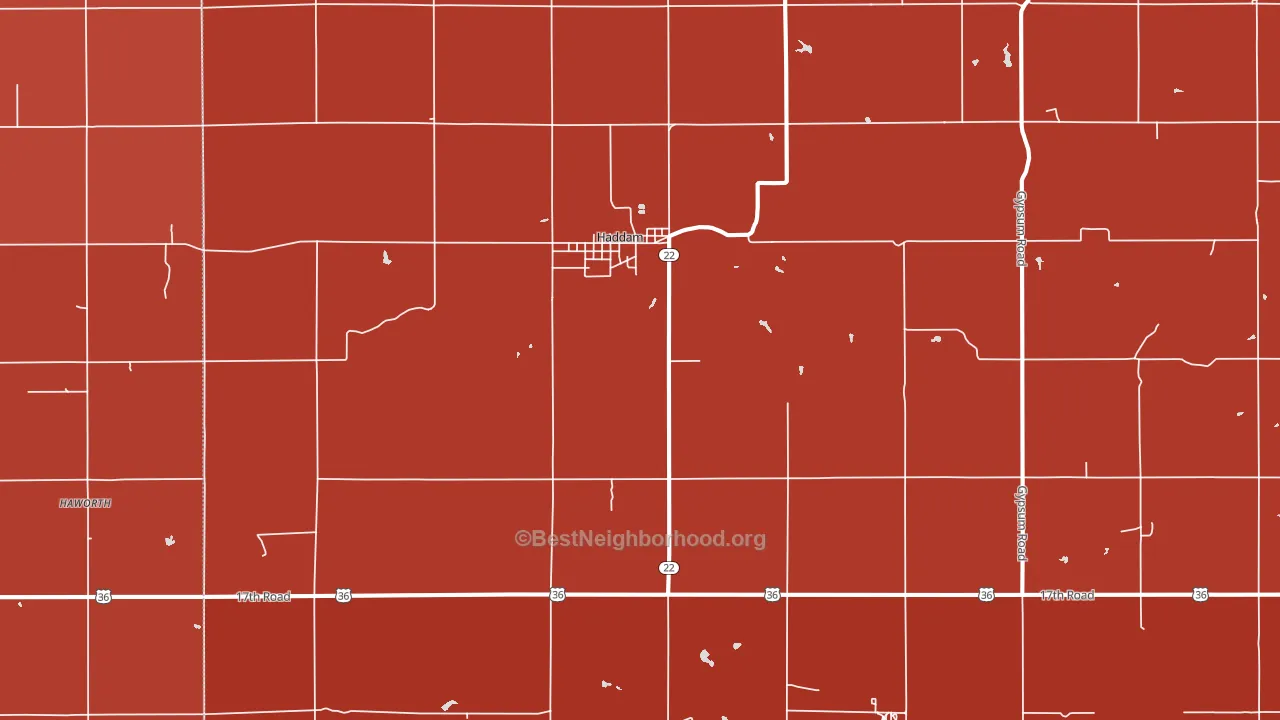 66944, KS block-group political-lean map