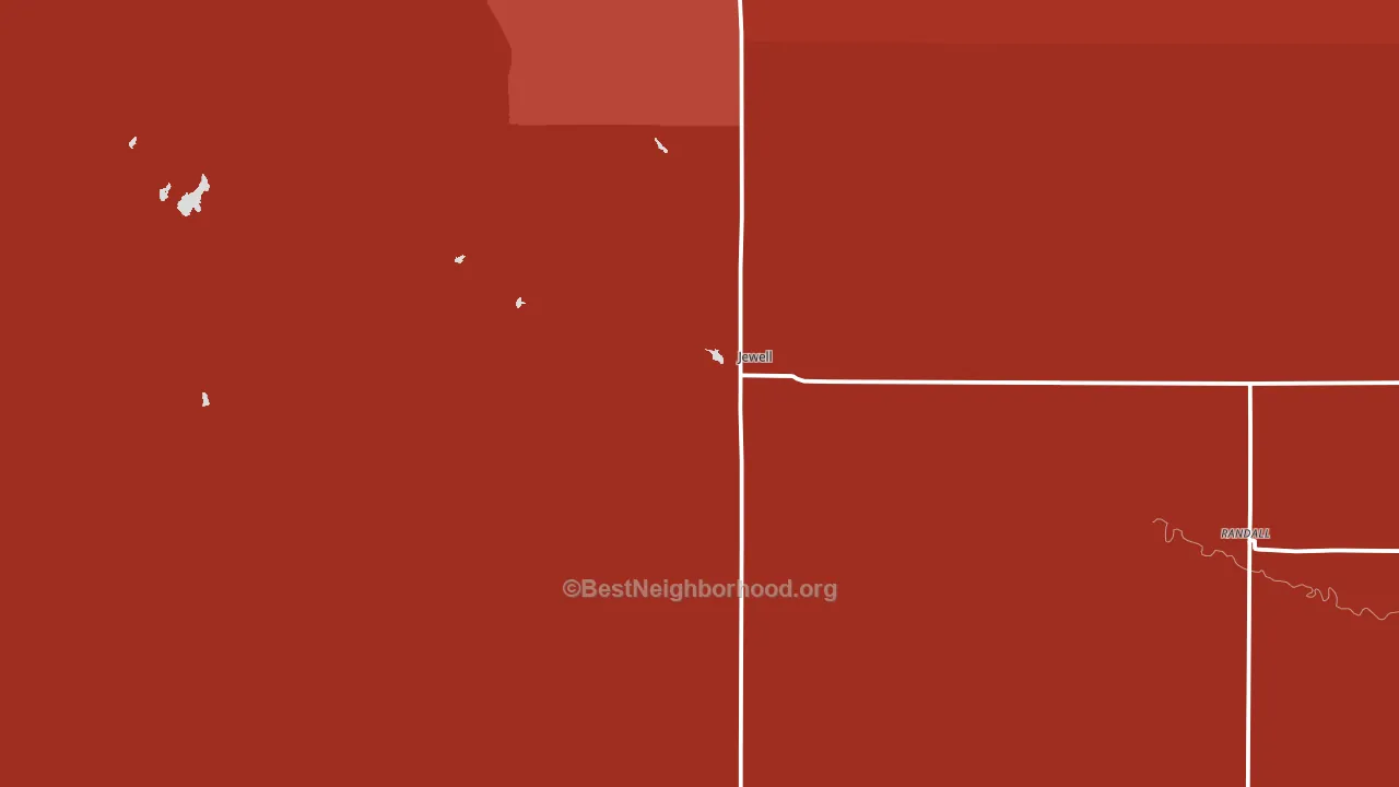 66949, KS block-group political-lean map