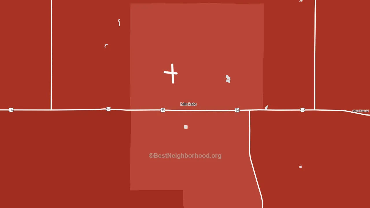 66956, KS block-group political-lean map