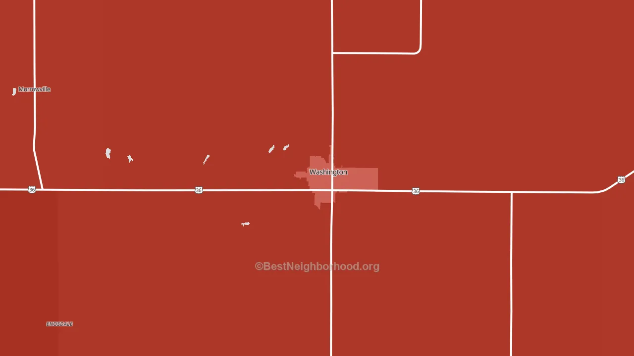 66968, KS block-group political-lean map