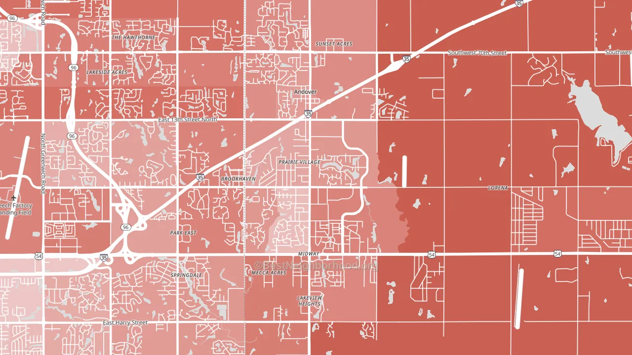 67002, KS block-group political-lean map