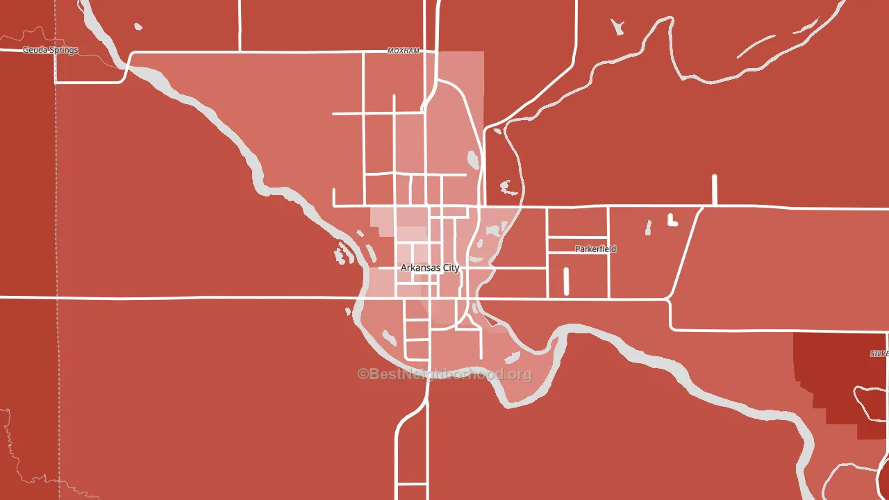 67005, KS block-group political-lean map
