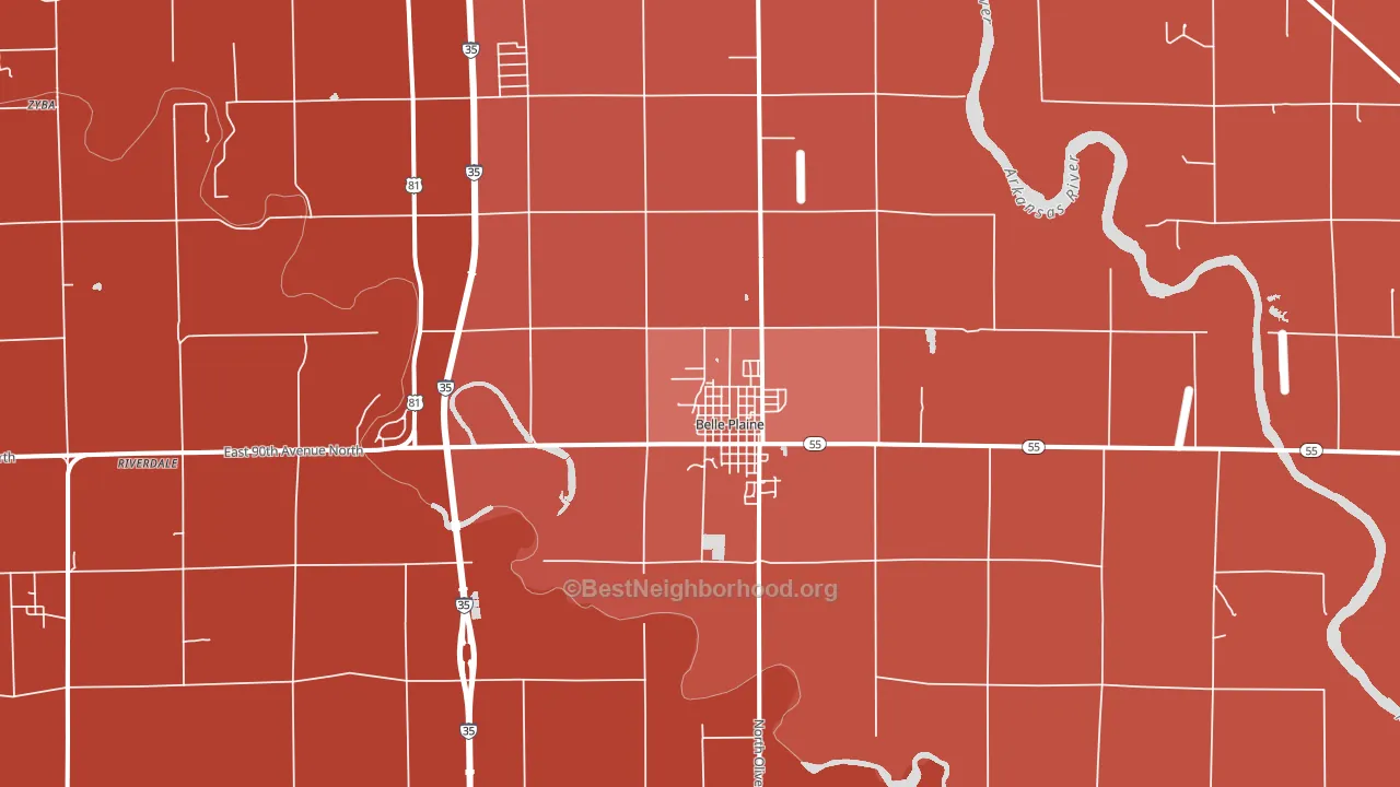 67013, KS block-group political-lean map
