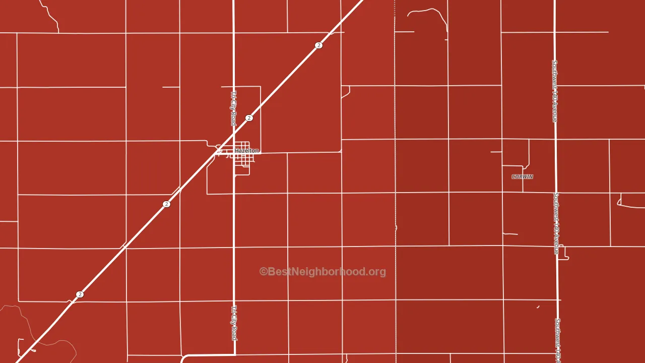 67061, KS block-group political-lean map