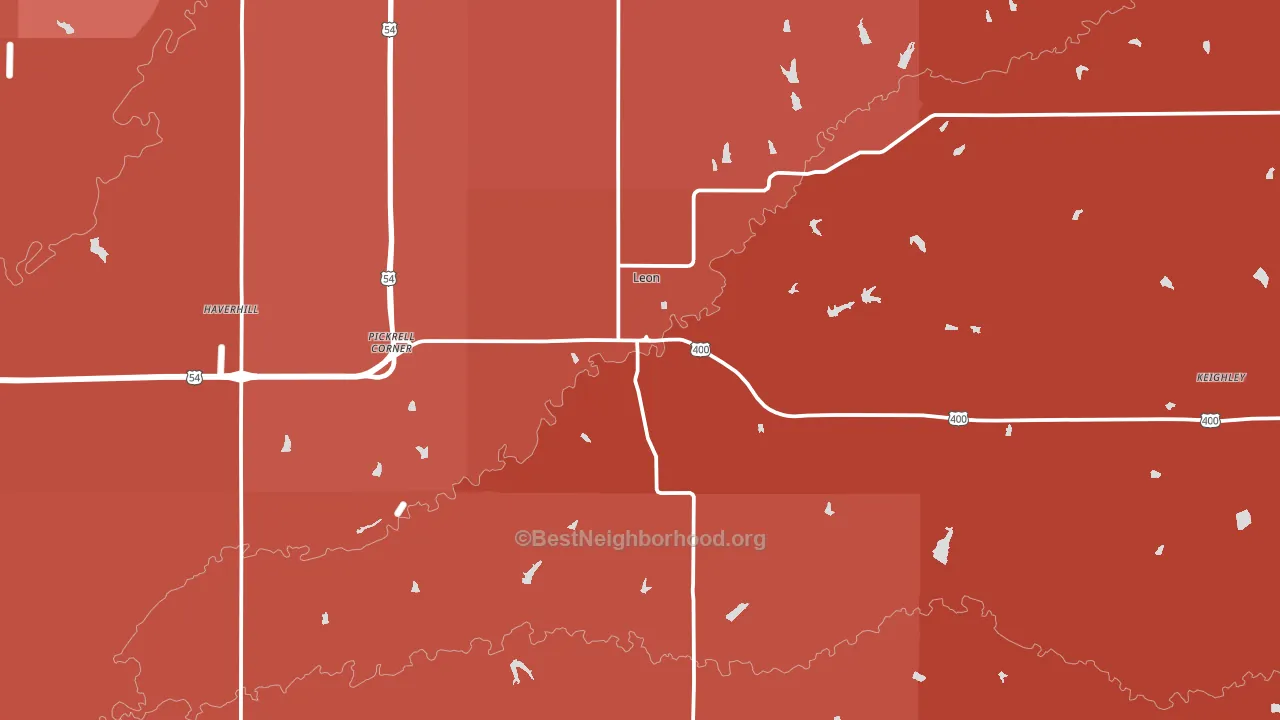 67074, KS block-group political-lean map