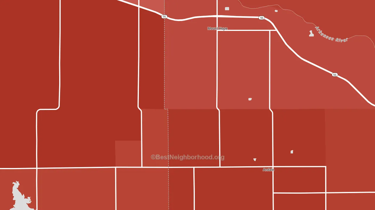67108, KS block-group political-lean map
