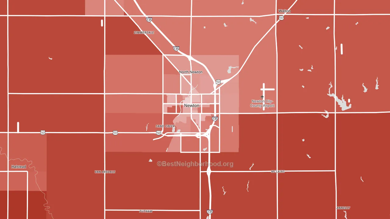 67114, KS block-group political-lean map